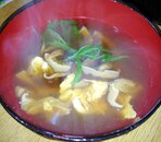 干し椎茸ととき卵の中華スープ
